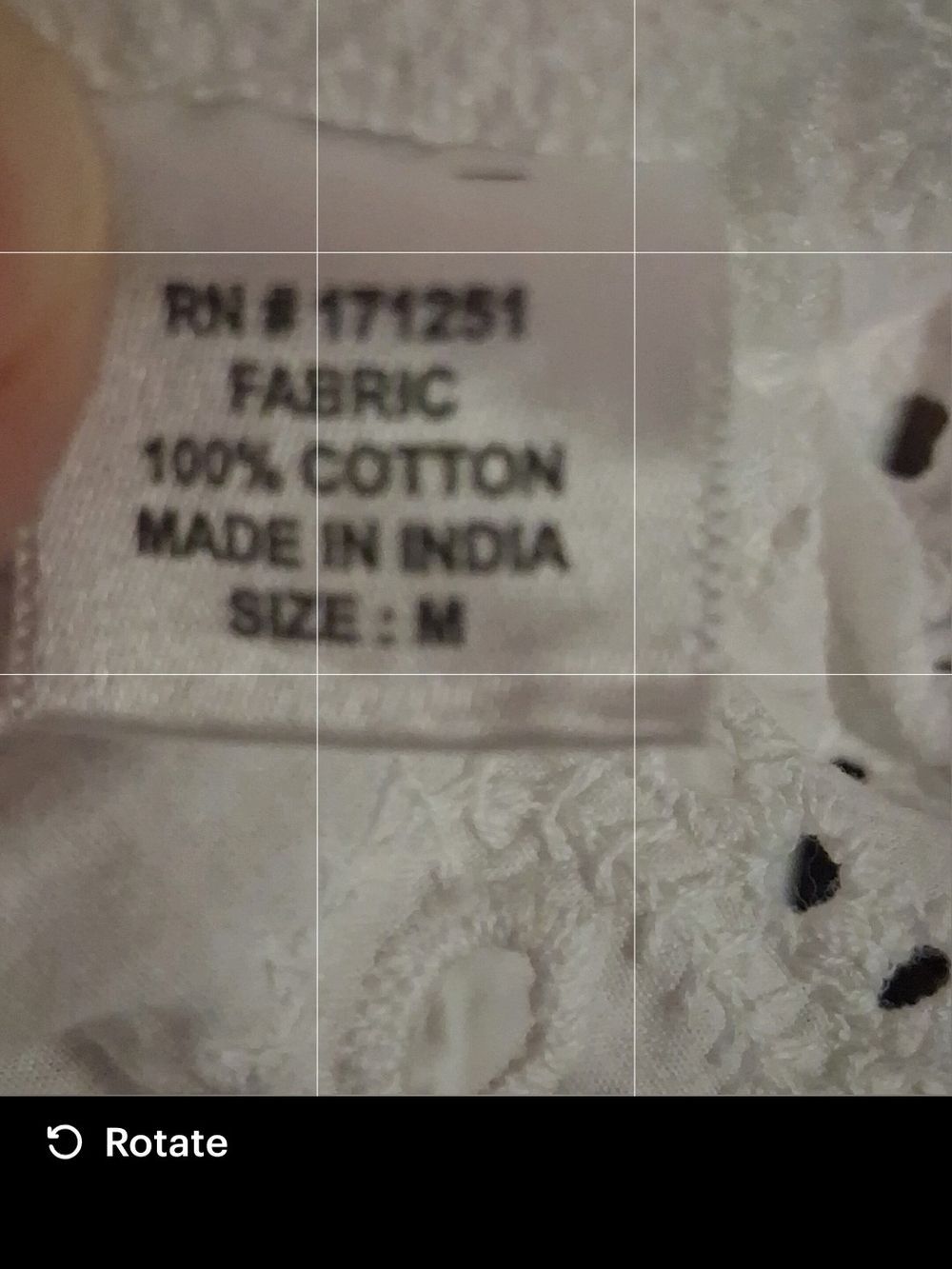 Jennifer & Grace White Eyelet Embroidered Cotton Blouse Top Sz M Boho Cotton - Picture 7 of 8